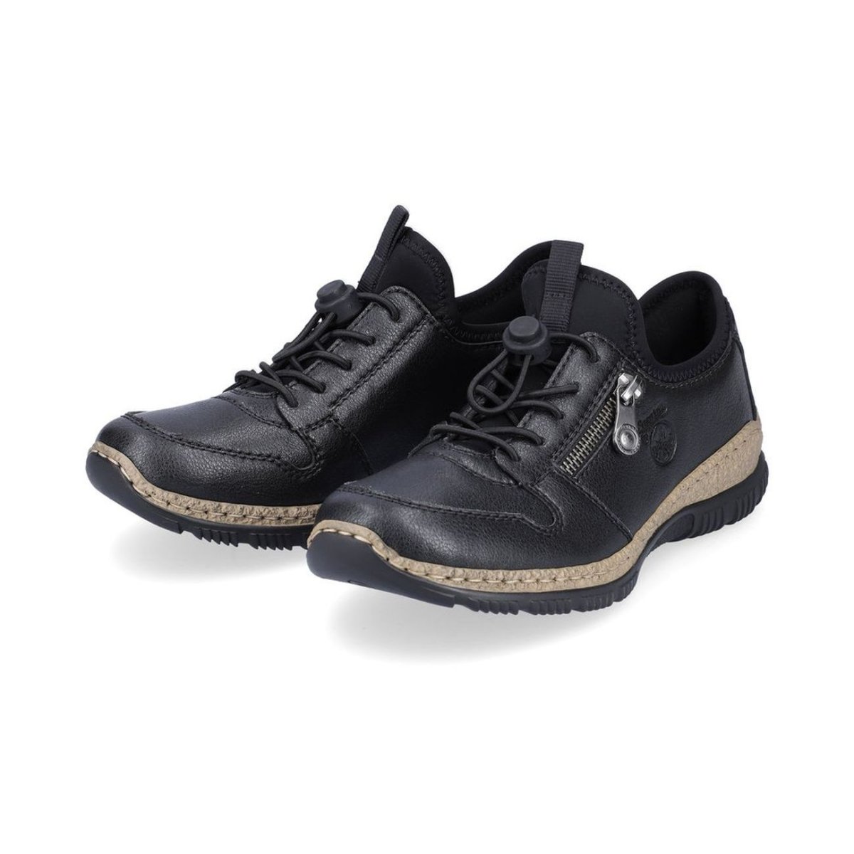 detail Dámské kožené polobotky Rieker N32G0-00 černá