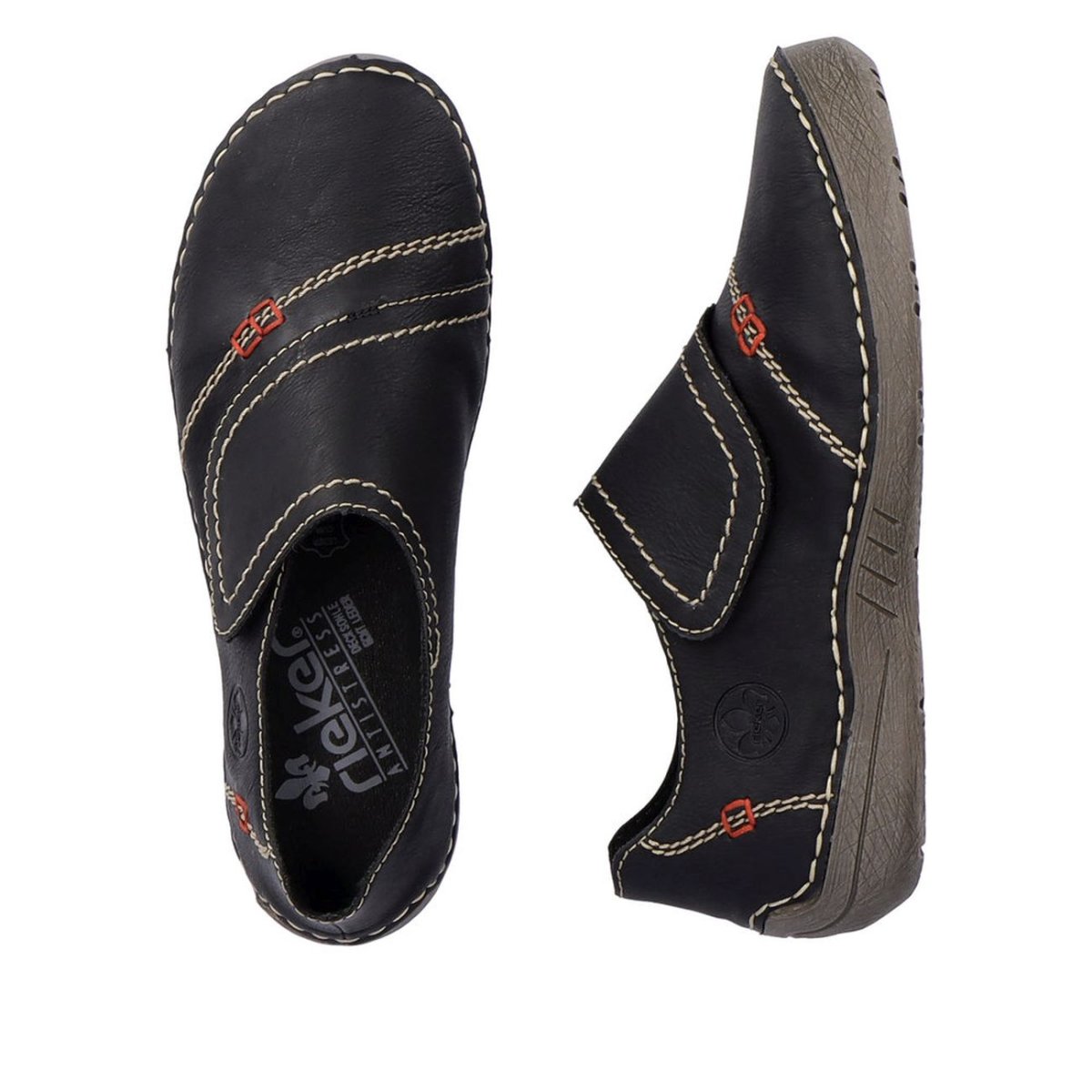 detail Dámské polobotky Rieker 52577-00 černá