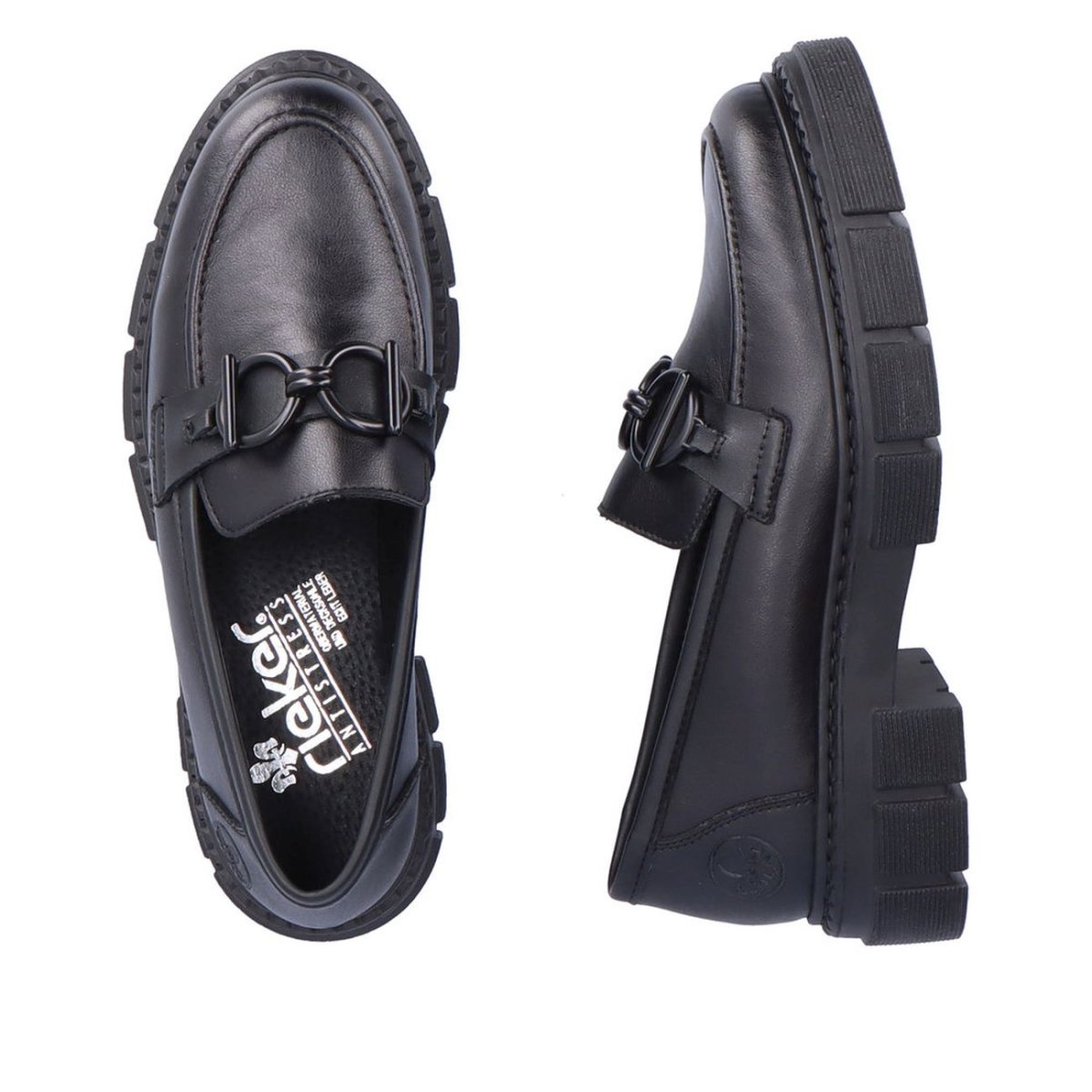 detail Dámské mokasíny Rieker M3857-00 černá