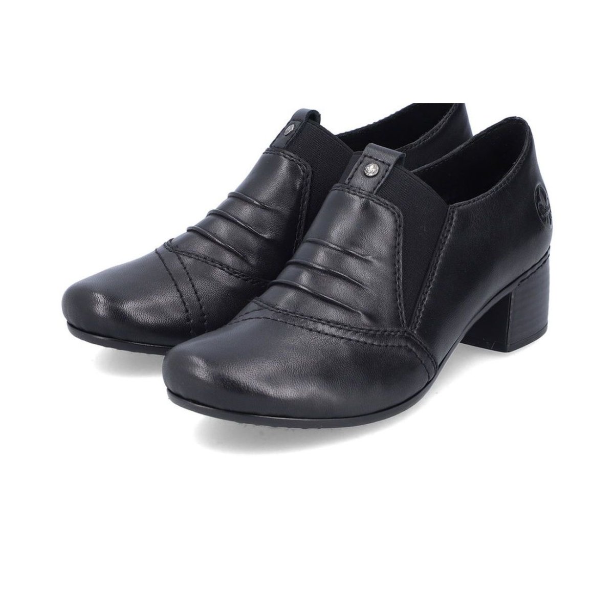 detail Dámské kožené polobotky Rieker 41657-00 černá