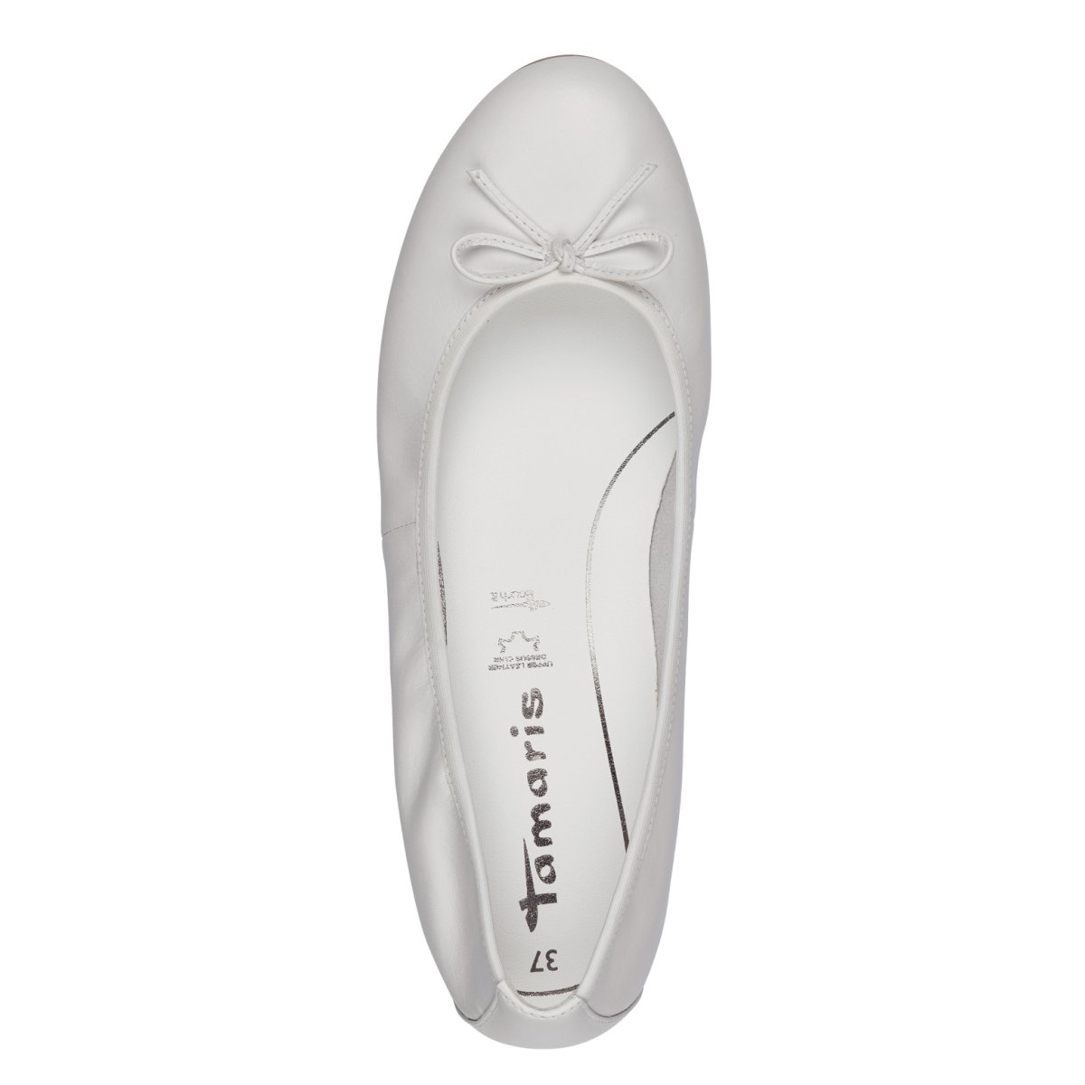 detail Dámské kožené baleríny Tamaris 22116-41 100 bílá
