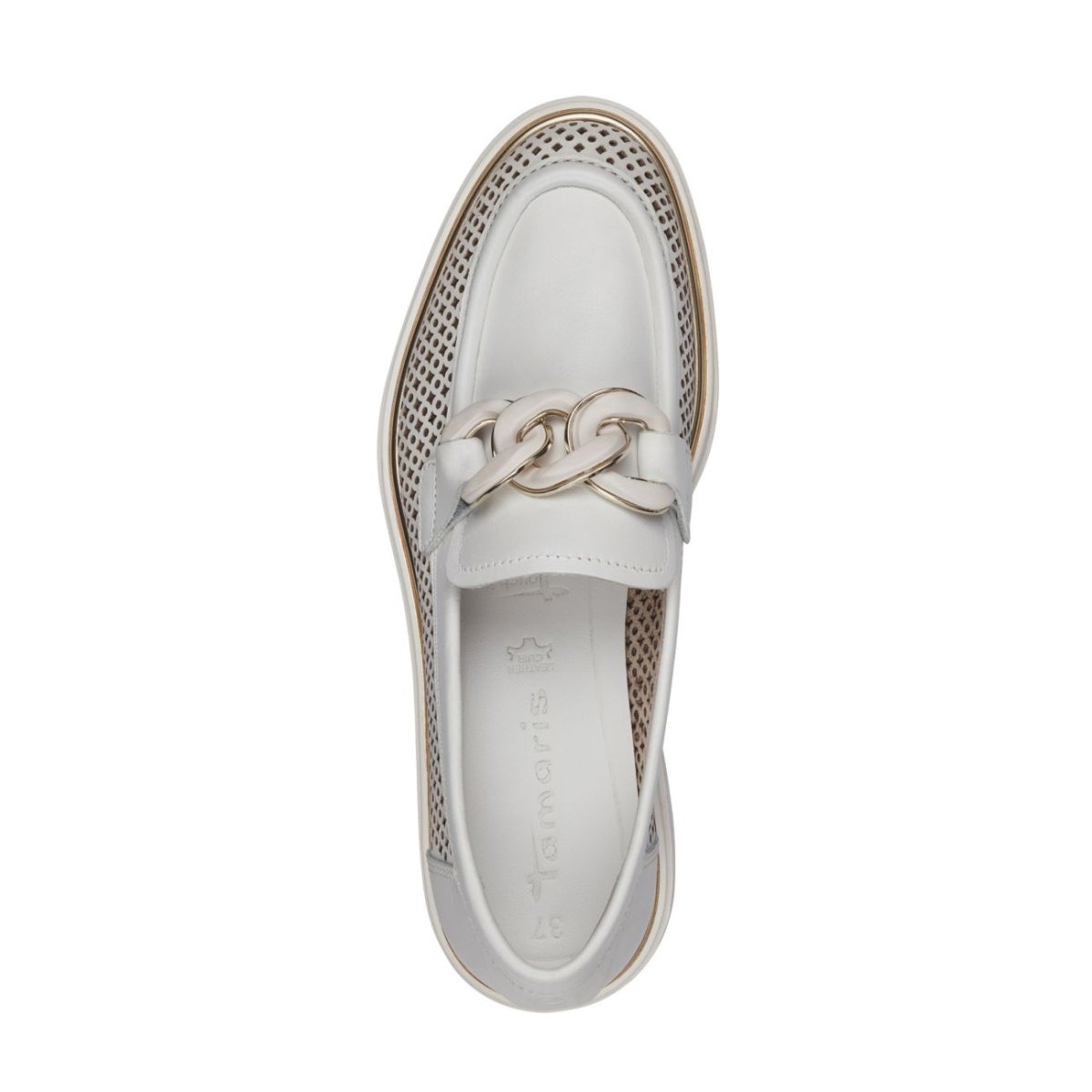 detail Dámské kožené mokasíny Tamaris 24707-42 189 bílá