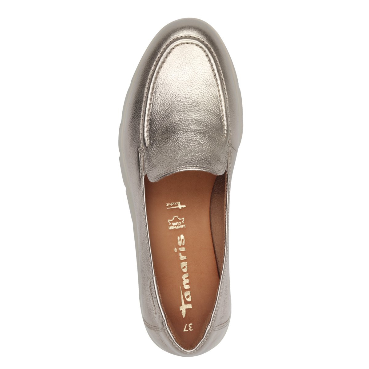 detail Dámské kožené mokasíny Tamaris 24629-44 933 zlatá