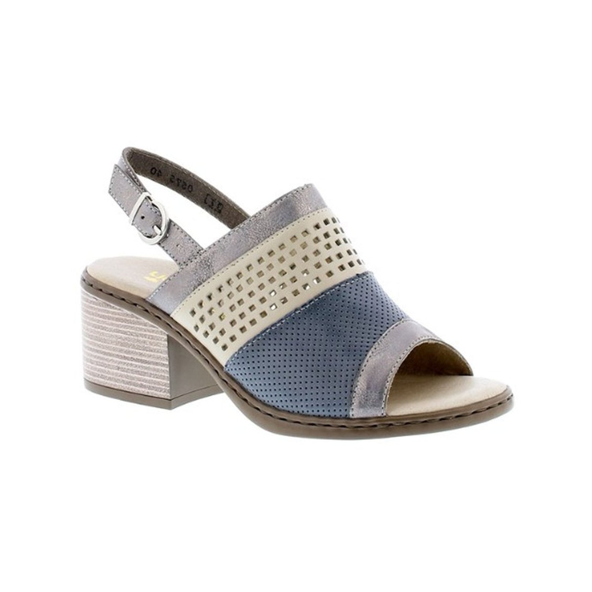 detail Dámské kožené sandály Rieker V0575-40 šedá