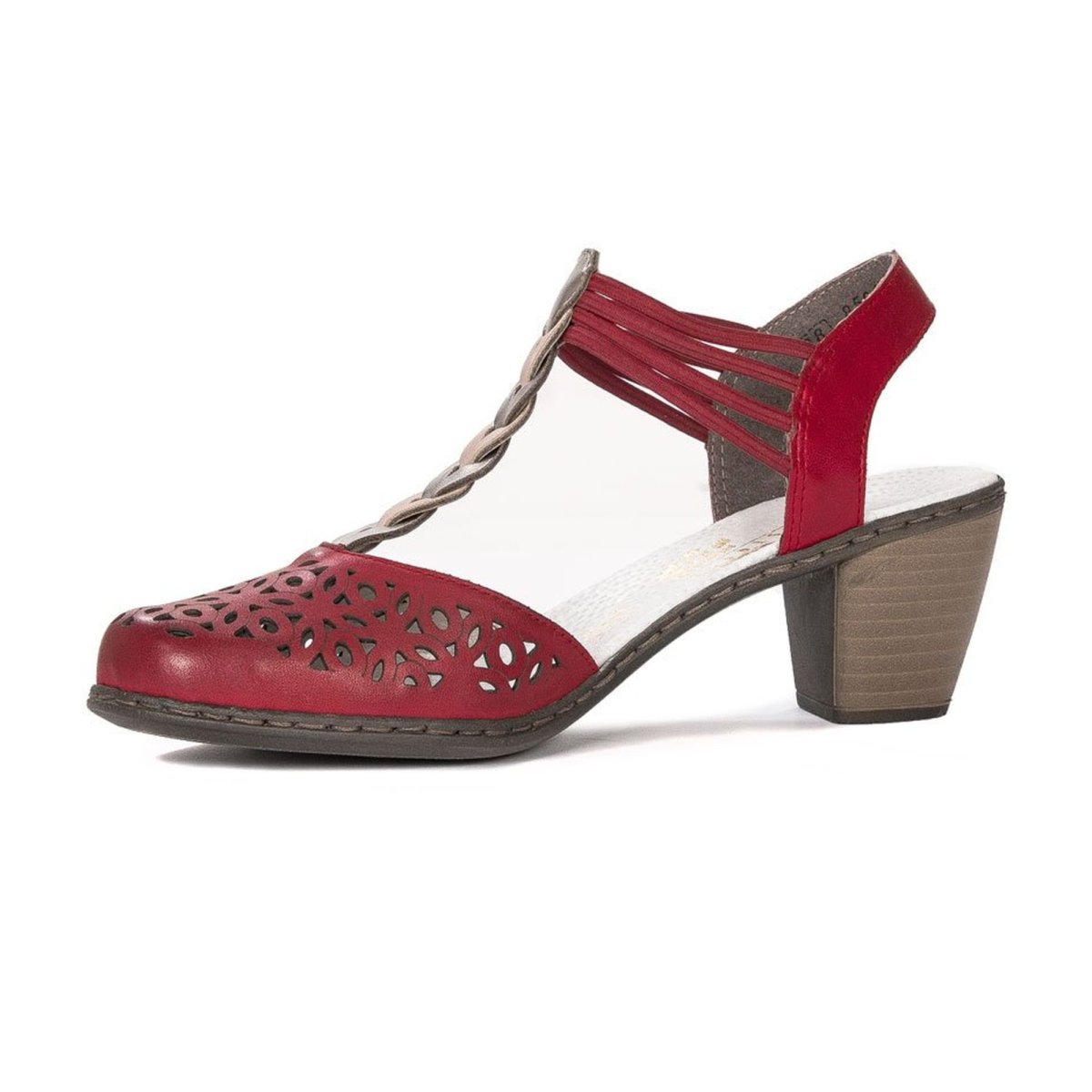 detail Dámské lodičky Rieker 40978-33 vínová