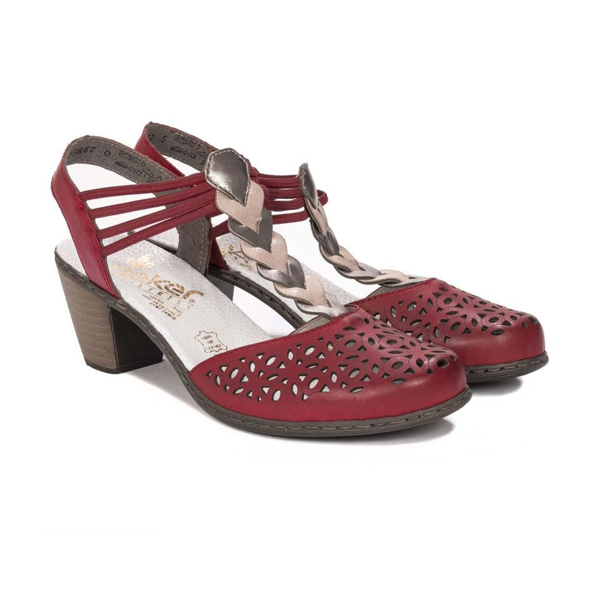 detail Dámské lodičky Rieker 40978-33 vínová