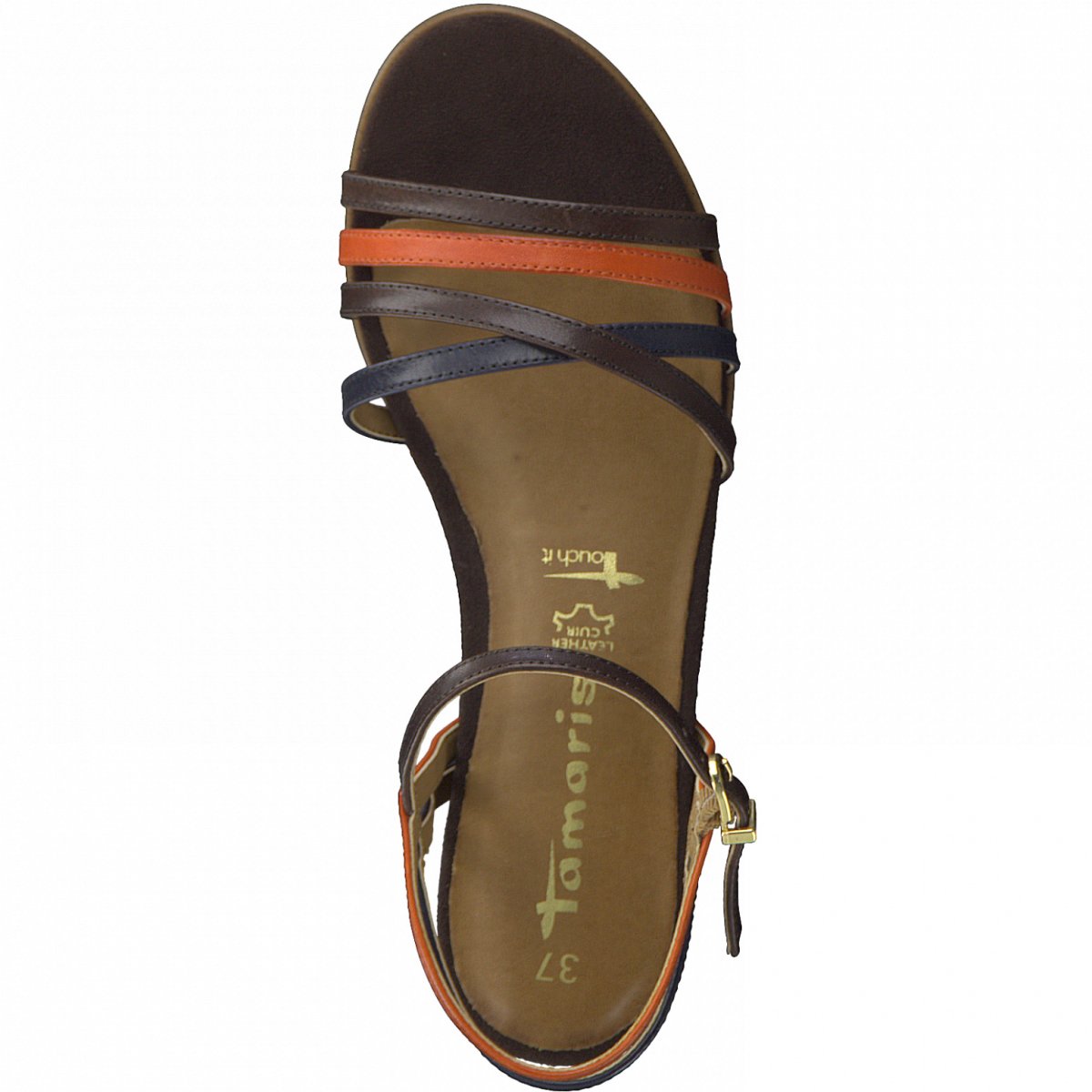 detail Dámské kožené sandály Tamaris 28279-36 388 hnědá