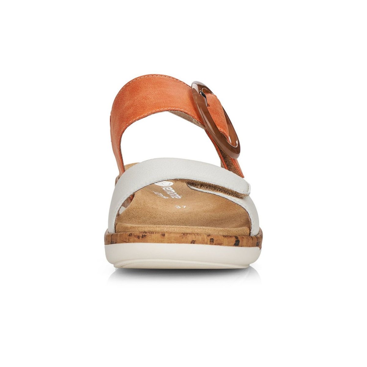 detail Dámské kožené sandály Remonte R6853-38 oranžová