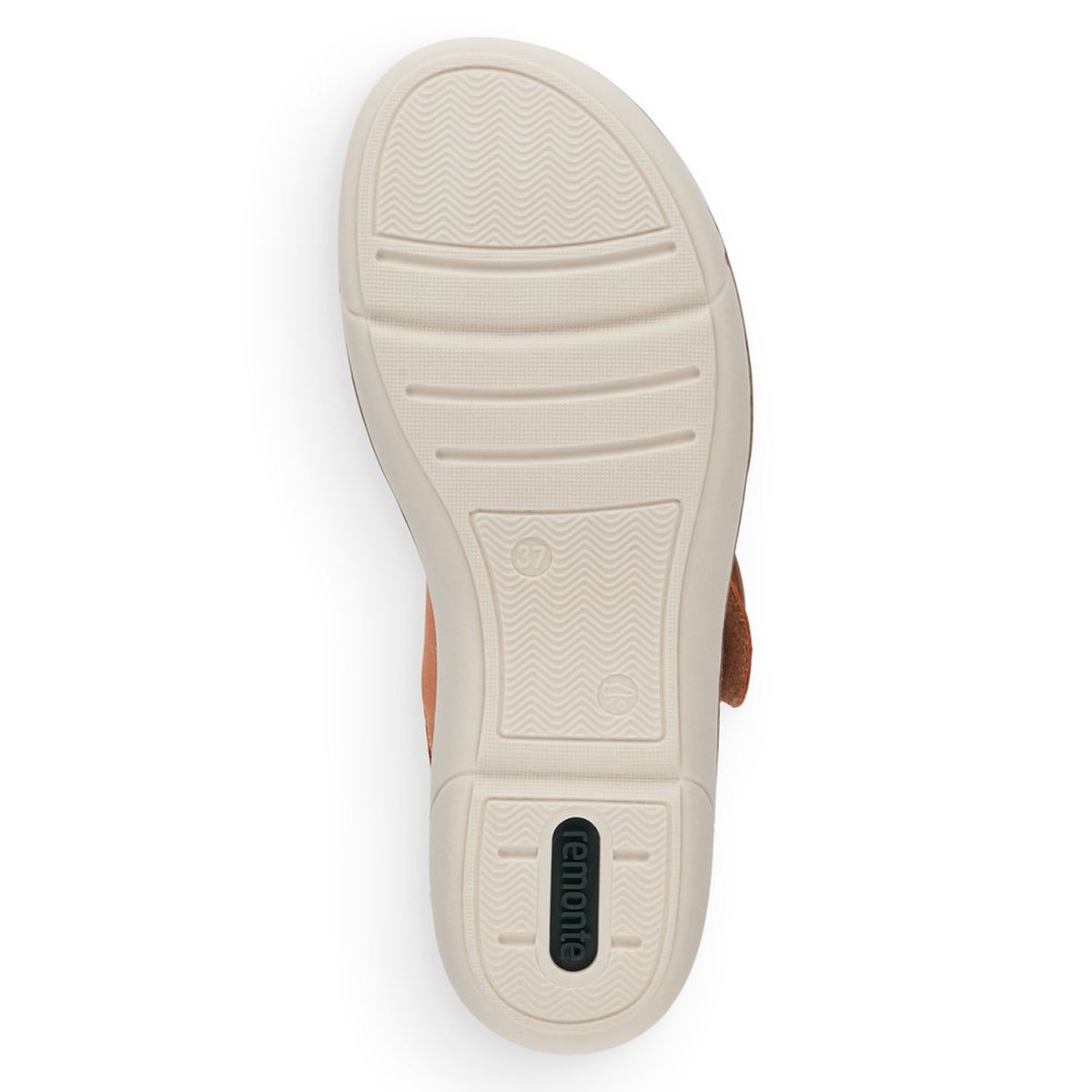 detail Dámské kožené sandály Remonte R6853-38 oranžová