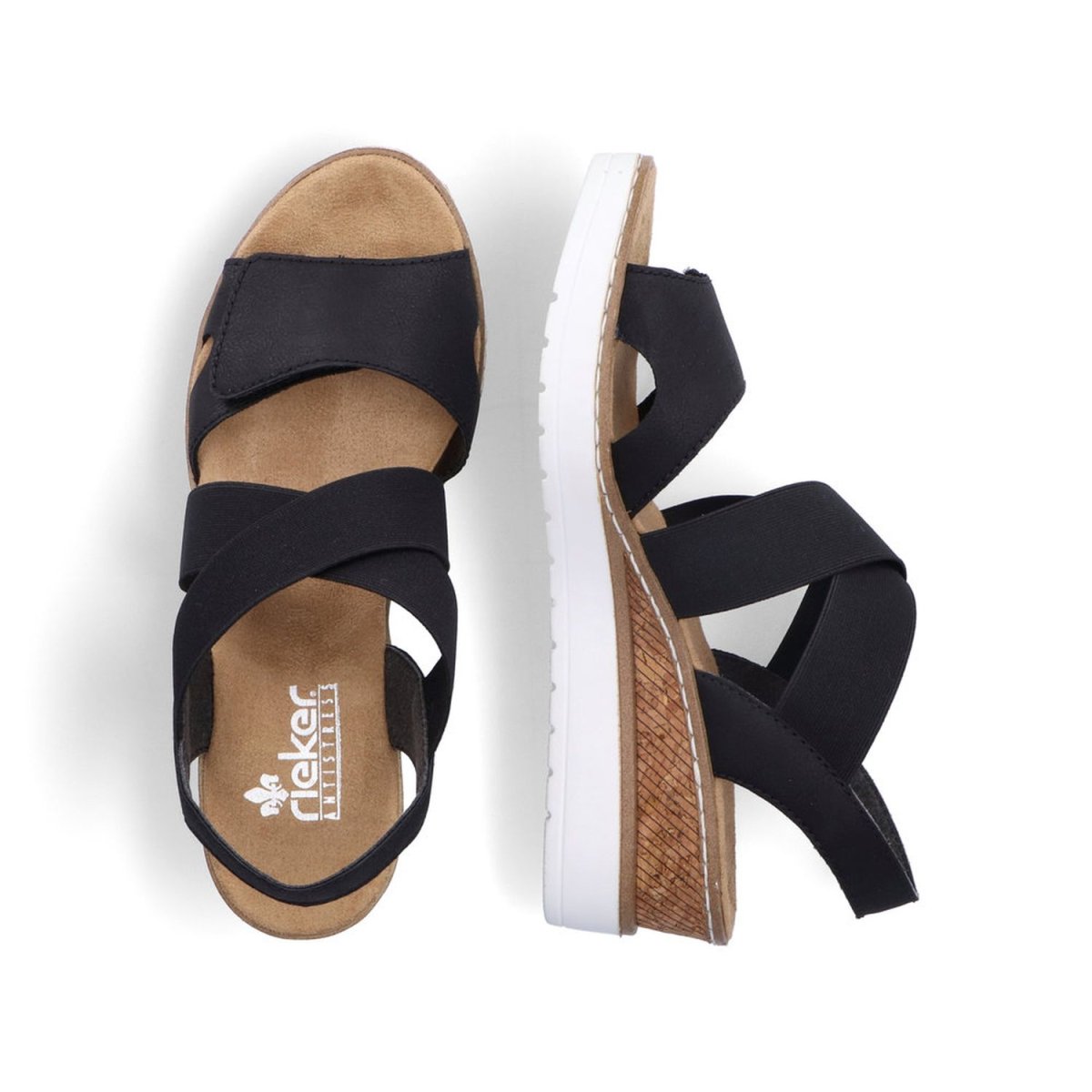 detail Dámské sandály Rieker V38G8-00 černá