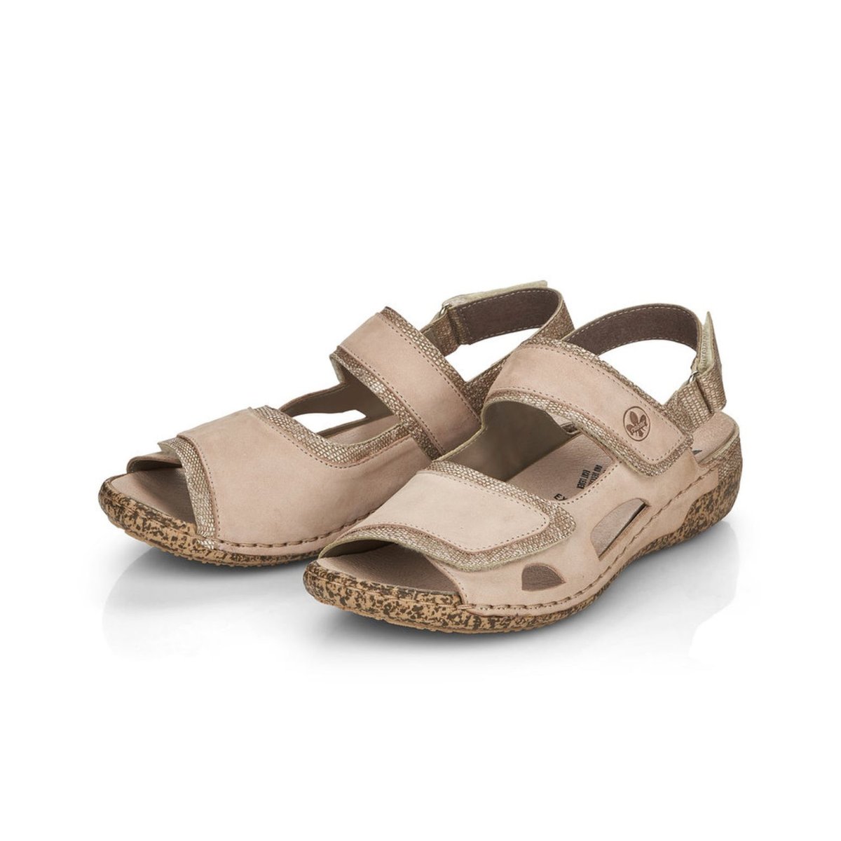 detail Dámské kožené sandály Rieker V7284-60 béžová