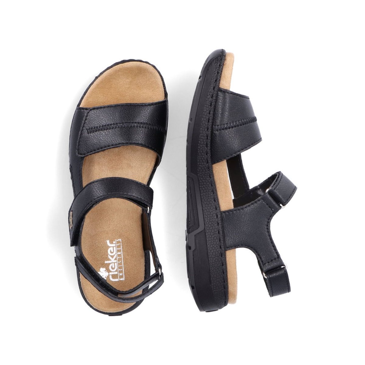 detail Dámské kožené sandály Rieker V8164-00 černá