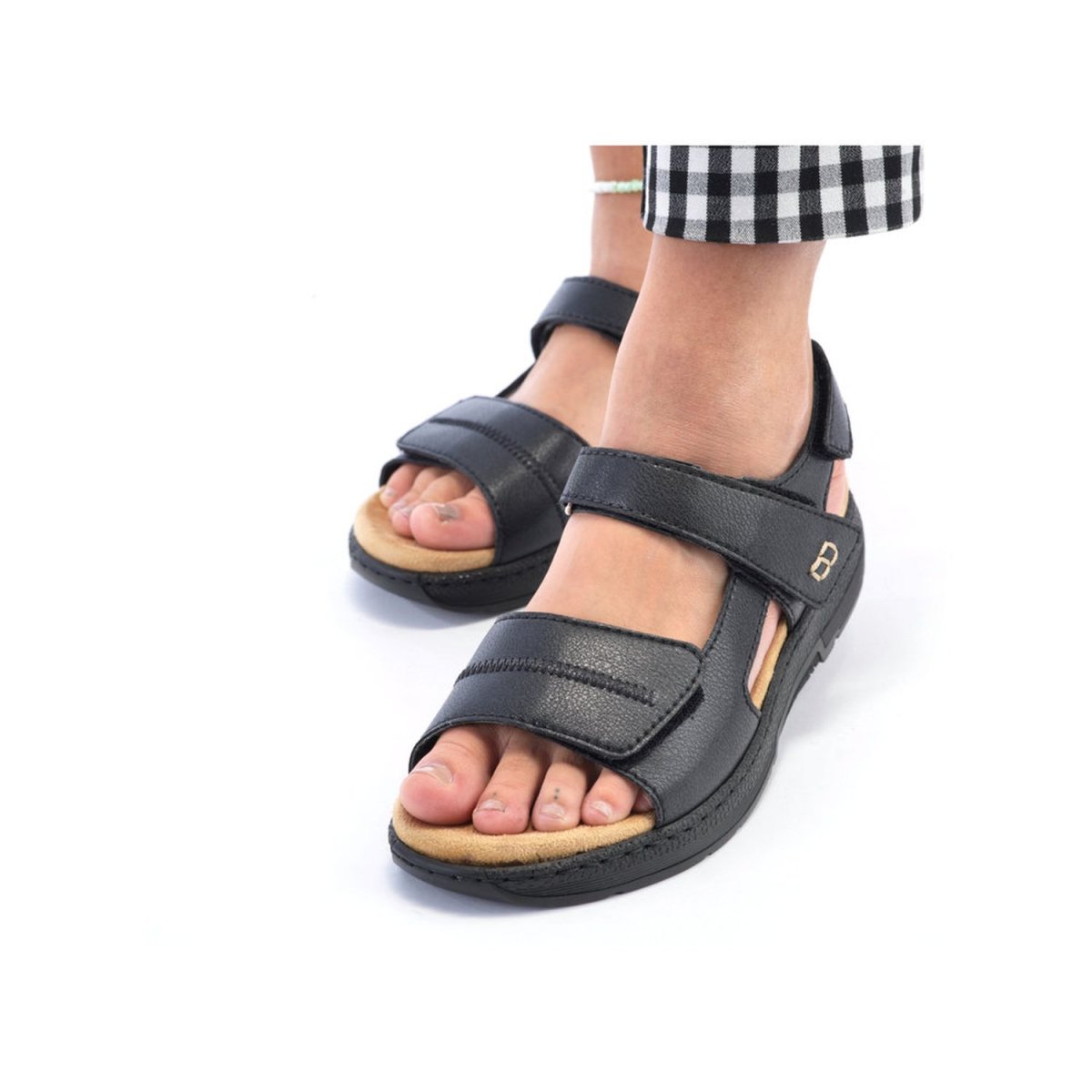 detail Dámské kožené sandály Rieker V8164-00 černá