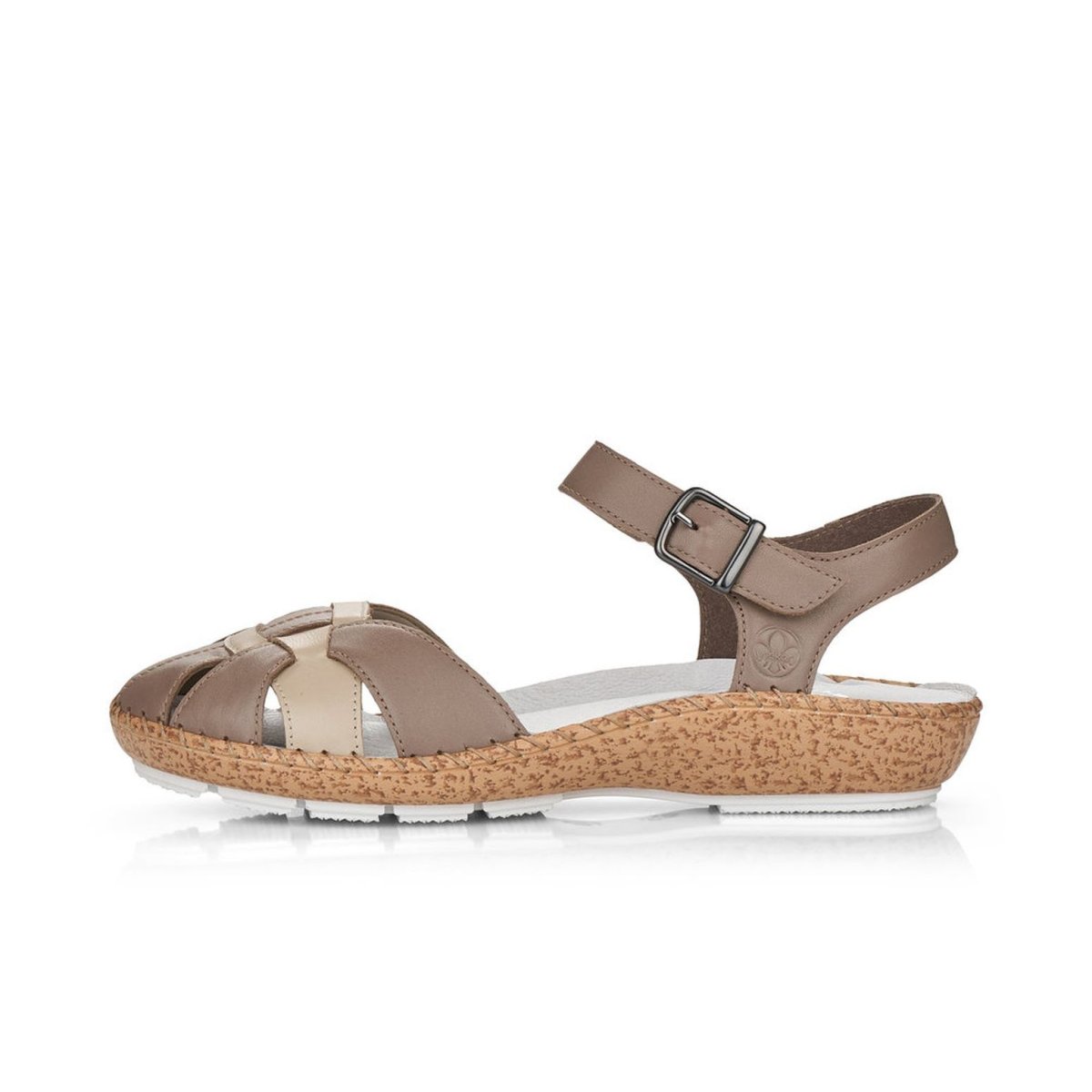 detail Dámské kožené sandály Rieker 44860-64 béžová