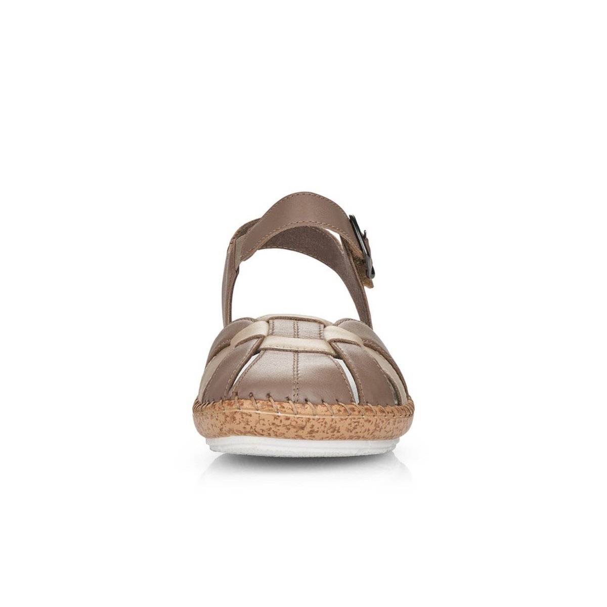 detail Dámské kožené sandály Rieker 44860-64 béžová