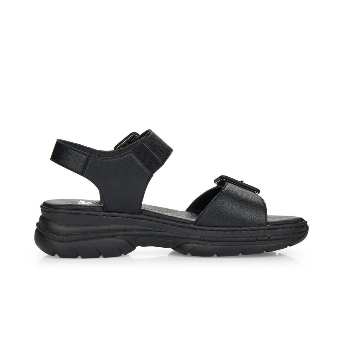 detail Dámské kožené sandály Rieker 66680-00 černá