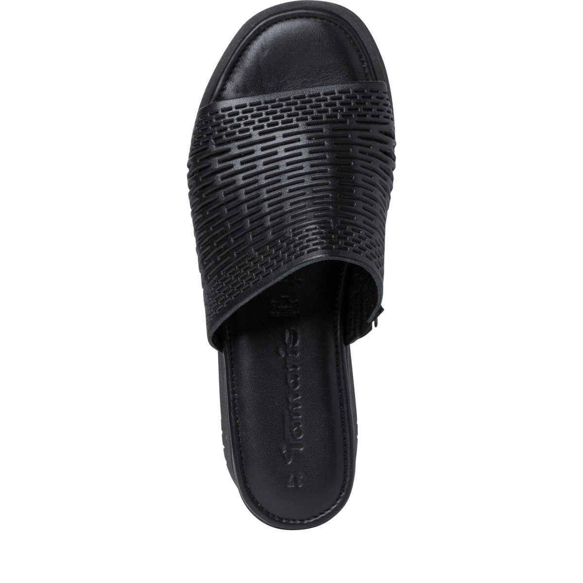 detail Dámské kožené pantofle 27221-28 001 černá