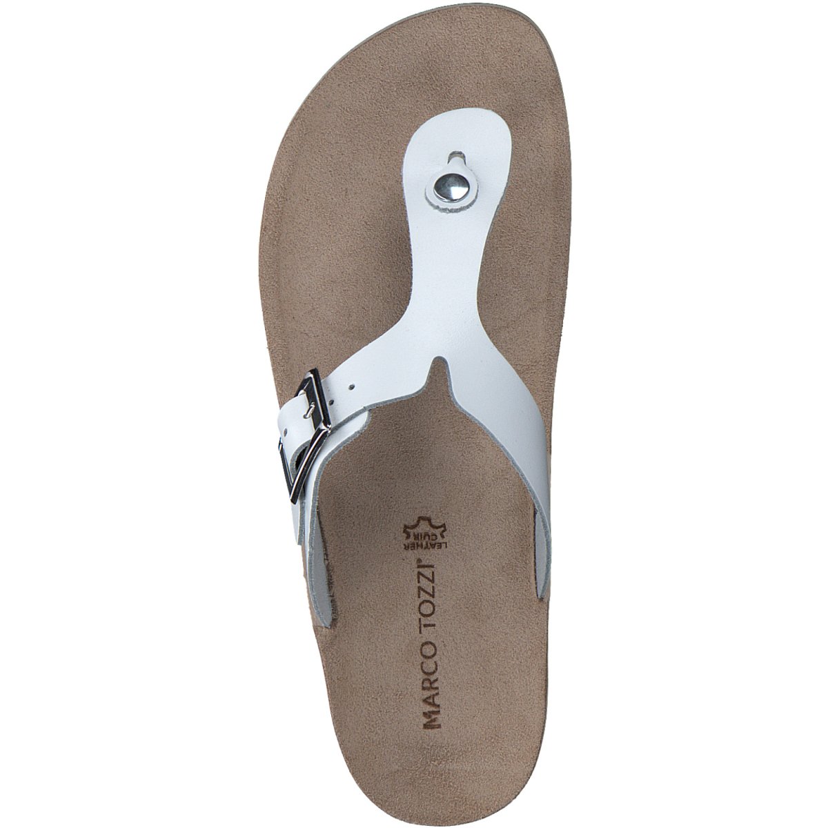 detail Dámské kožené žabky Marco Tozzi 27409-20 113 bílá
