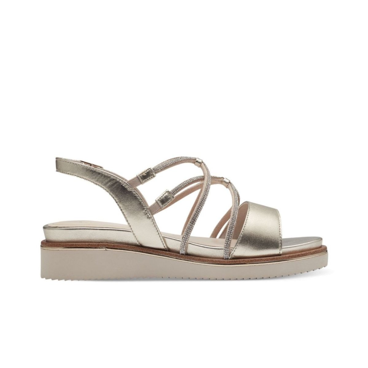 detail Dámské kožené sandály Tamaris 28257-42 933 zlatá