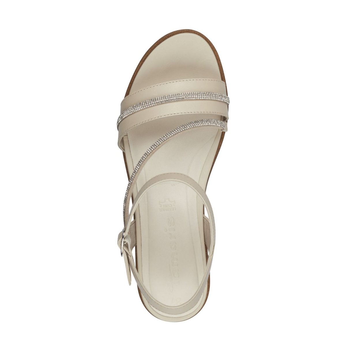 detail Dámské kožené sandály Tamaris 28256-42 418 béžová
