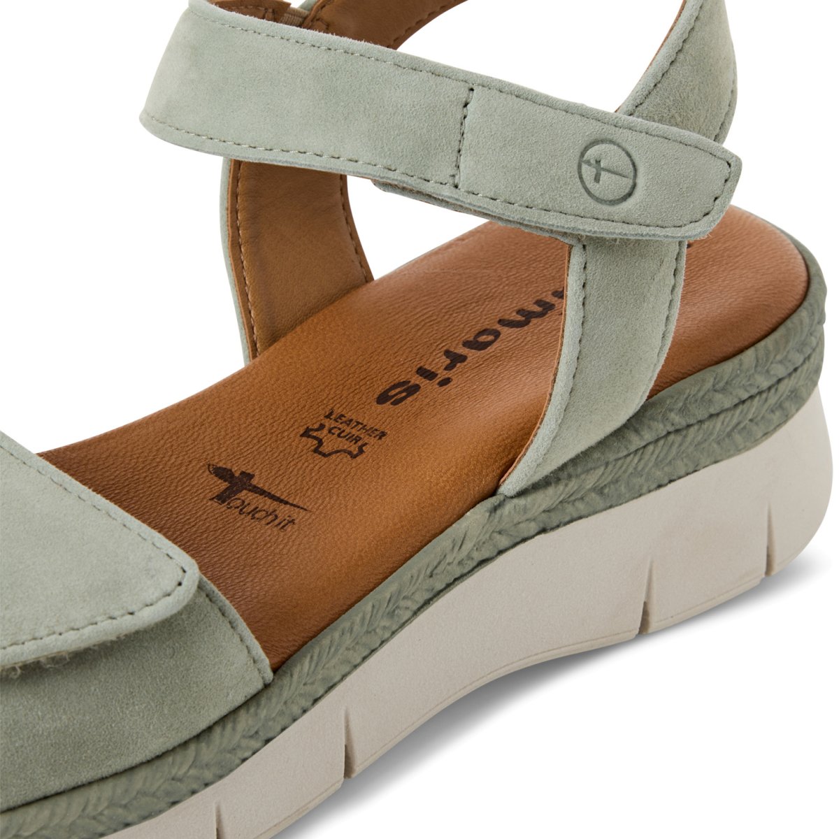 detail Dámské kožené sandály Tamaris 28220-44 771 zelená