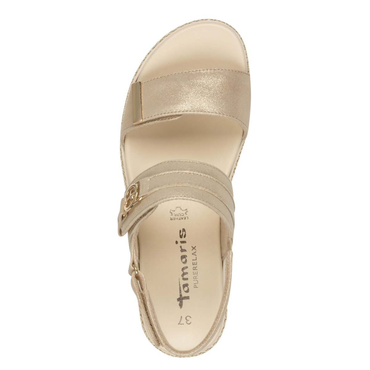 detail Dámské kožené sandály Tamaris 28264-44 179 zlatá
