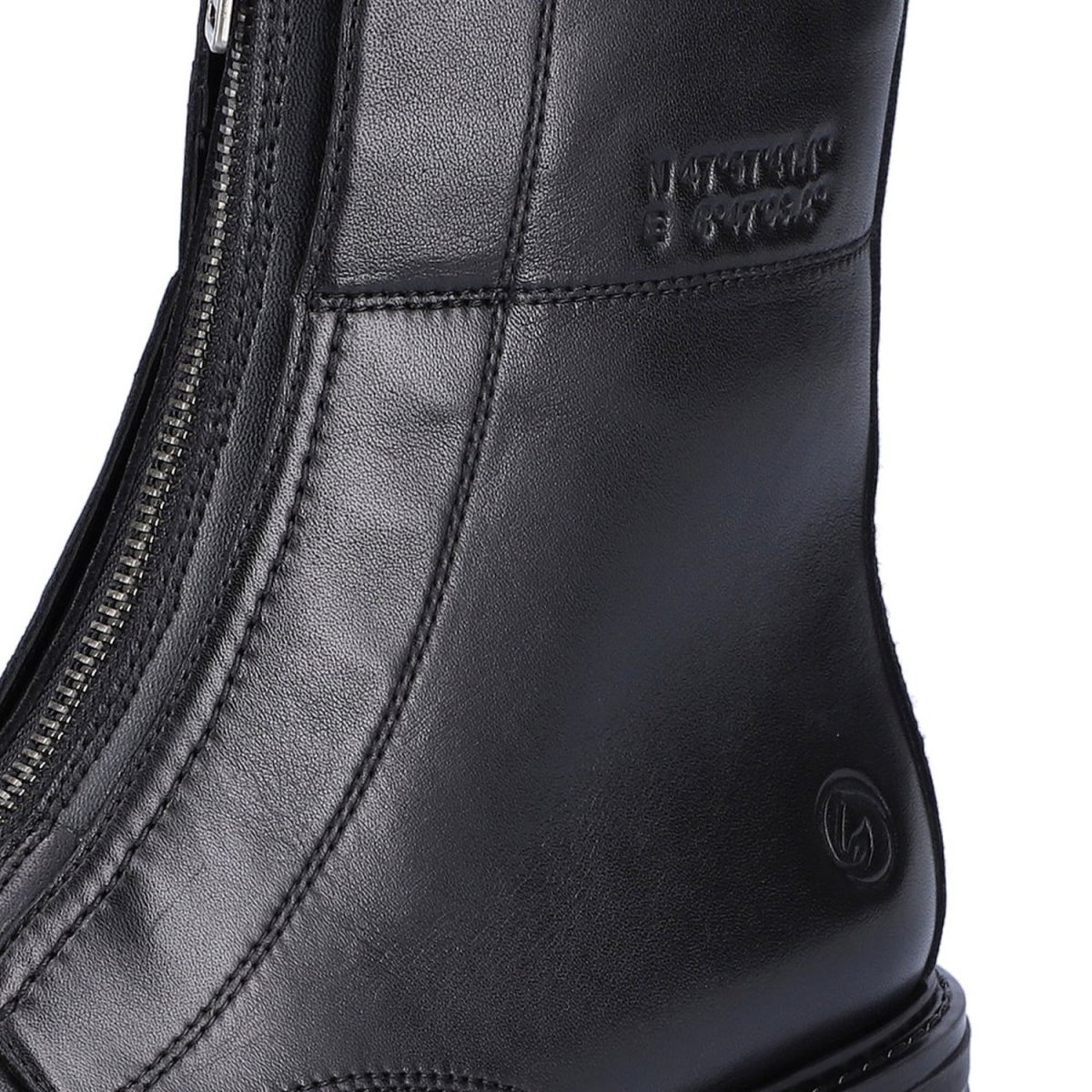 detail Dámská kožená kotníková obuv Remonte D2280-01 černá