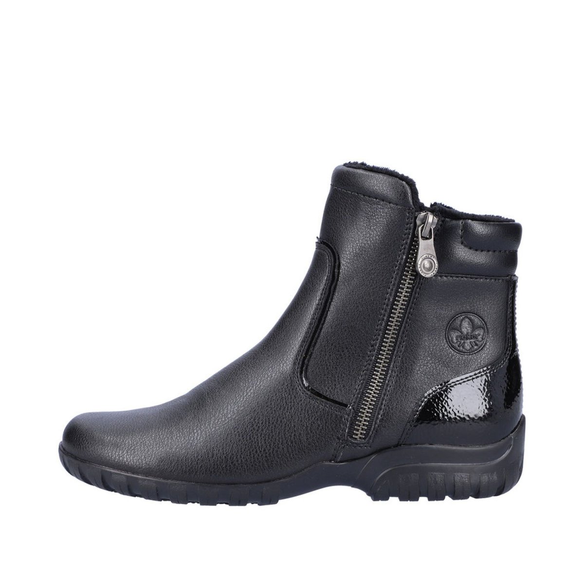 detail Dámská kožená zimní obuv Rieker L4657-00 černá