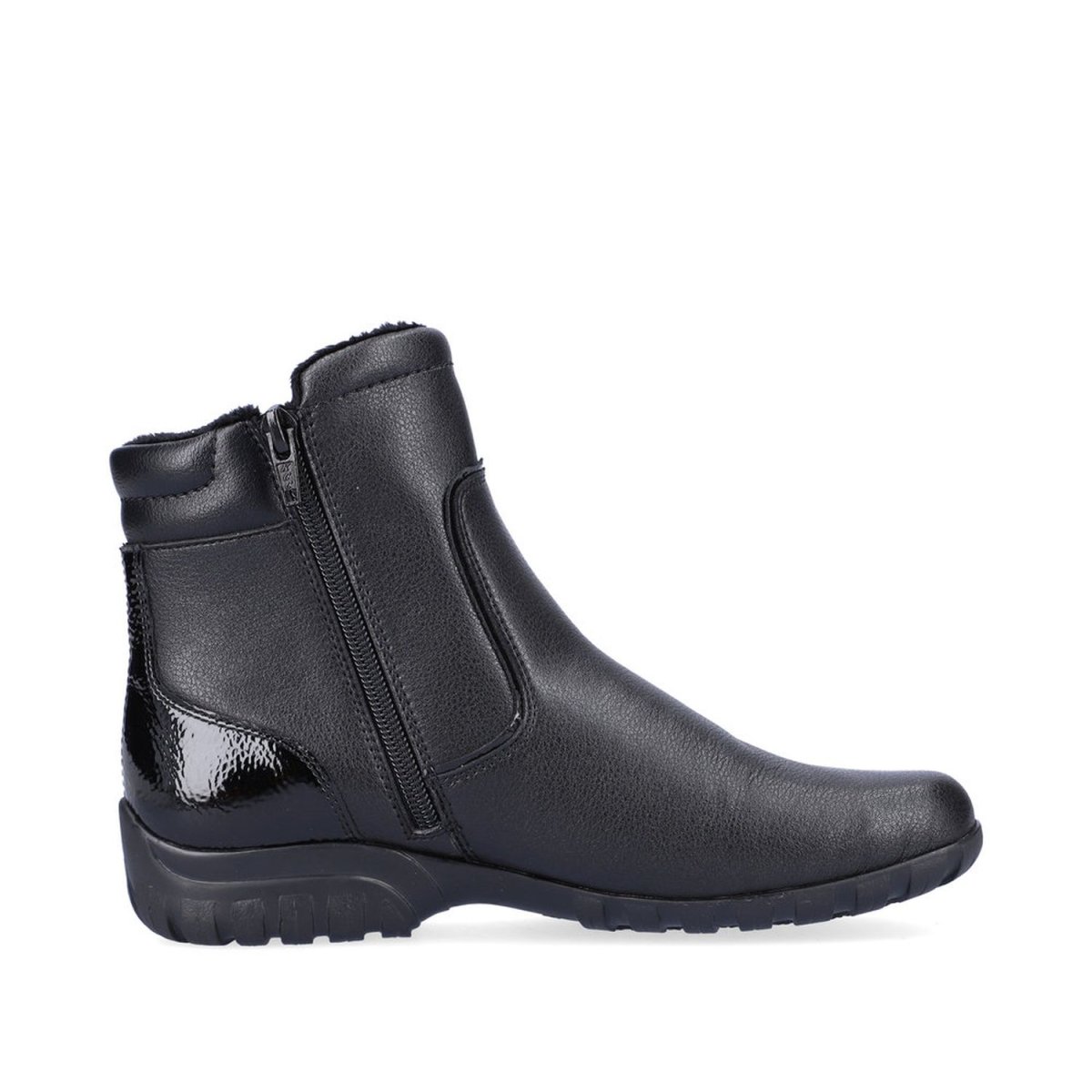 detail Dámská kožená zimní obuv Rieker L4657-00 černá