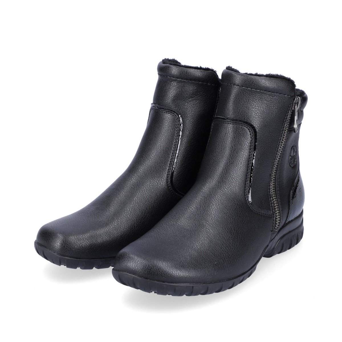 detail Dámská kožená zimní obuv Rieker L4657-00 černá