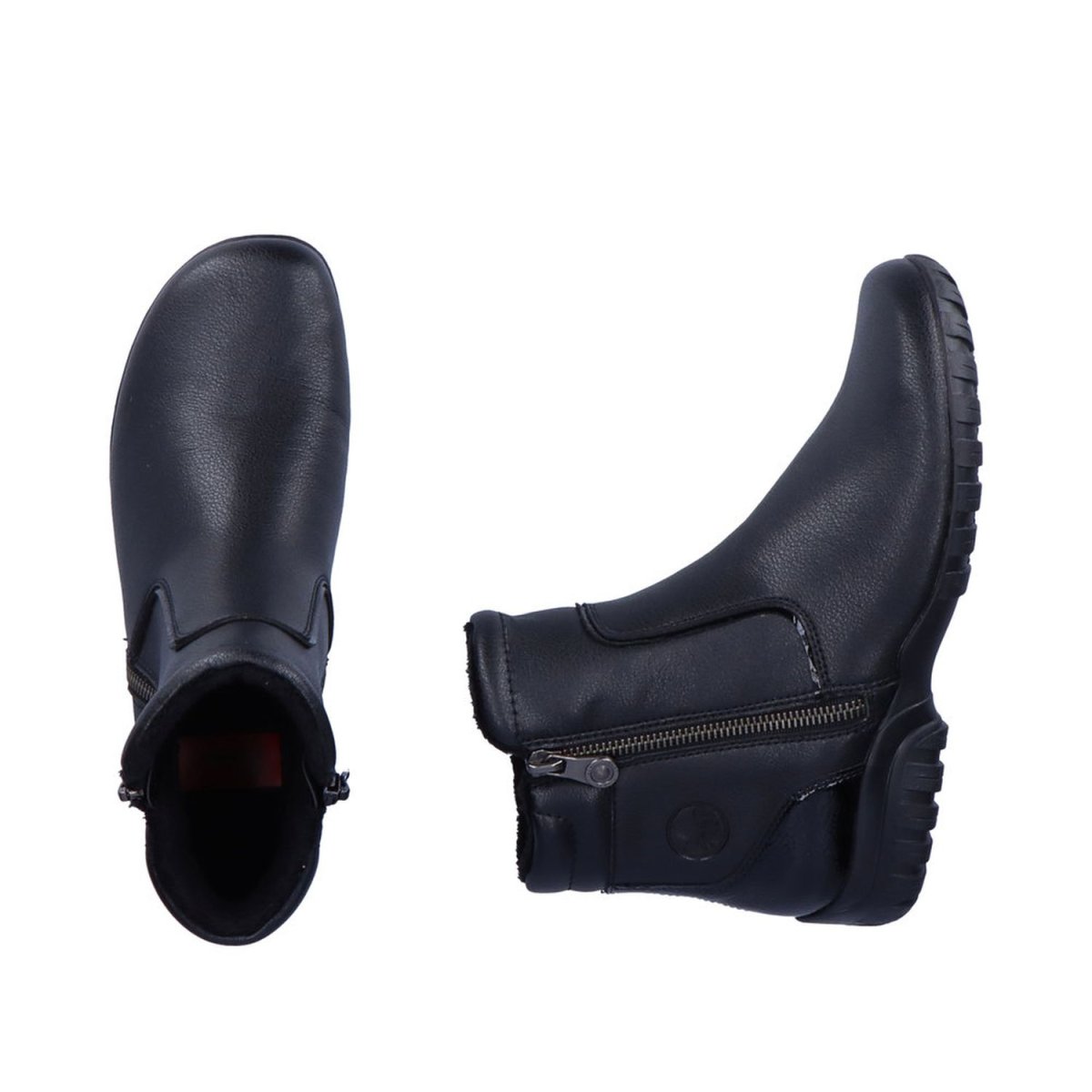 detail Dámská kožená zimní obuv Rieker L4657-00 černá