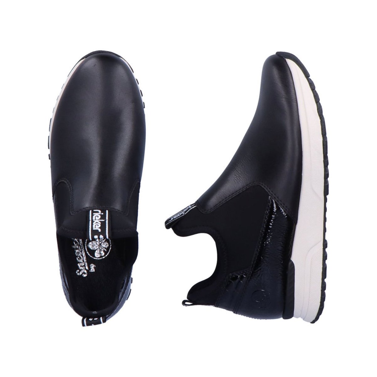 detail Dámské kožené zimní tenisky Rieker N7452-00 černá