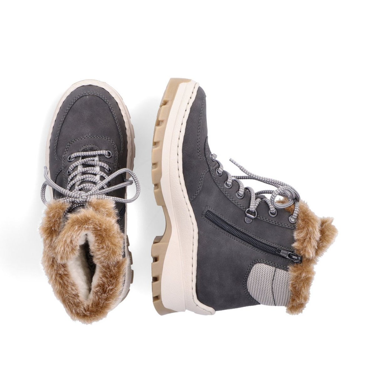 detail Dámská kotníková obuv Rieker X9335-45 šedá