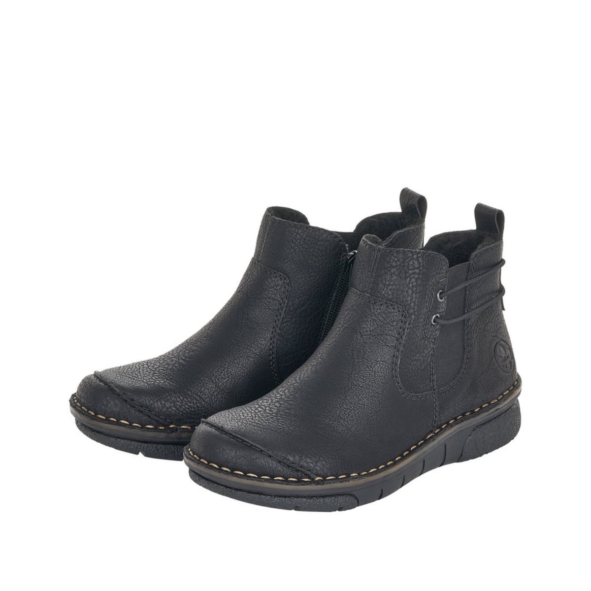 detail Dámská kotníková obuv Rieker 73362-00 černá