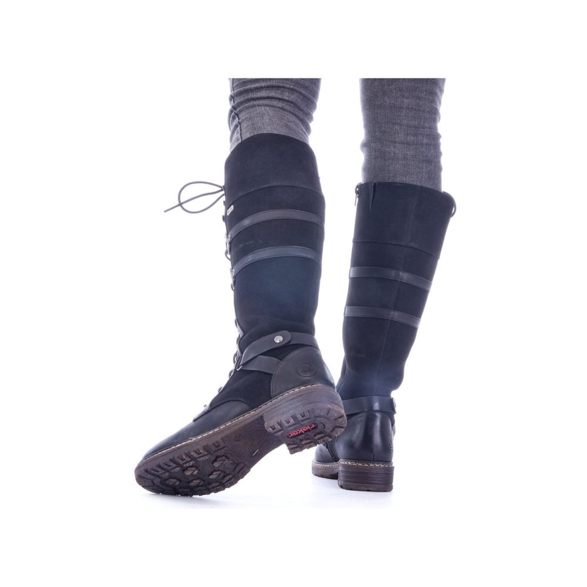 detail Dámské kozačky Rieker 94732-00 černá