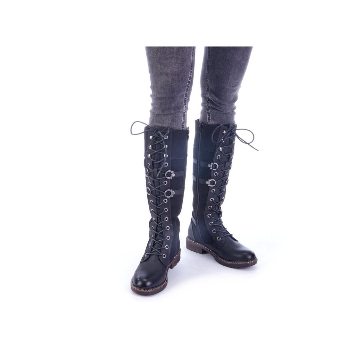 detail Dámské kozačky Rieker 94732-00 černá