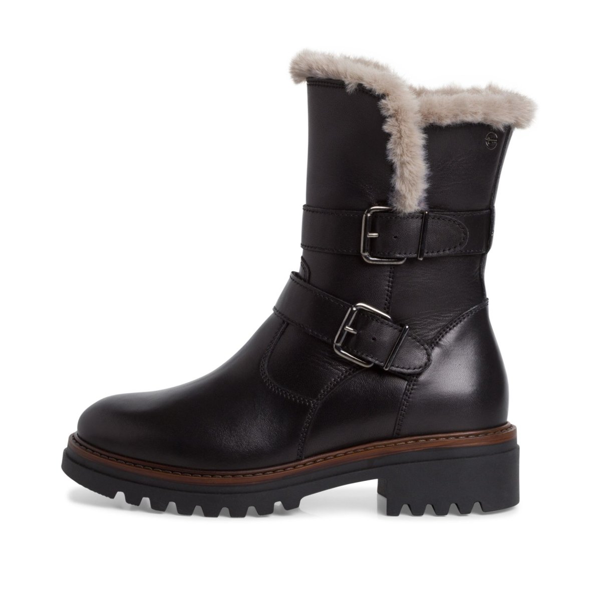 detail Dámská kožená kotníková obuv Tamaris 26482-29 001 černá