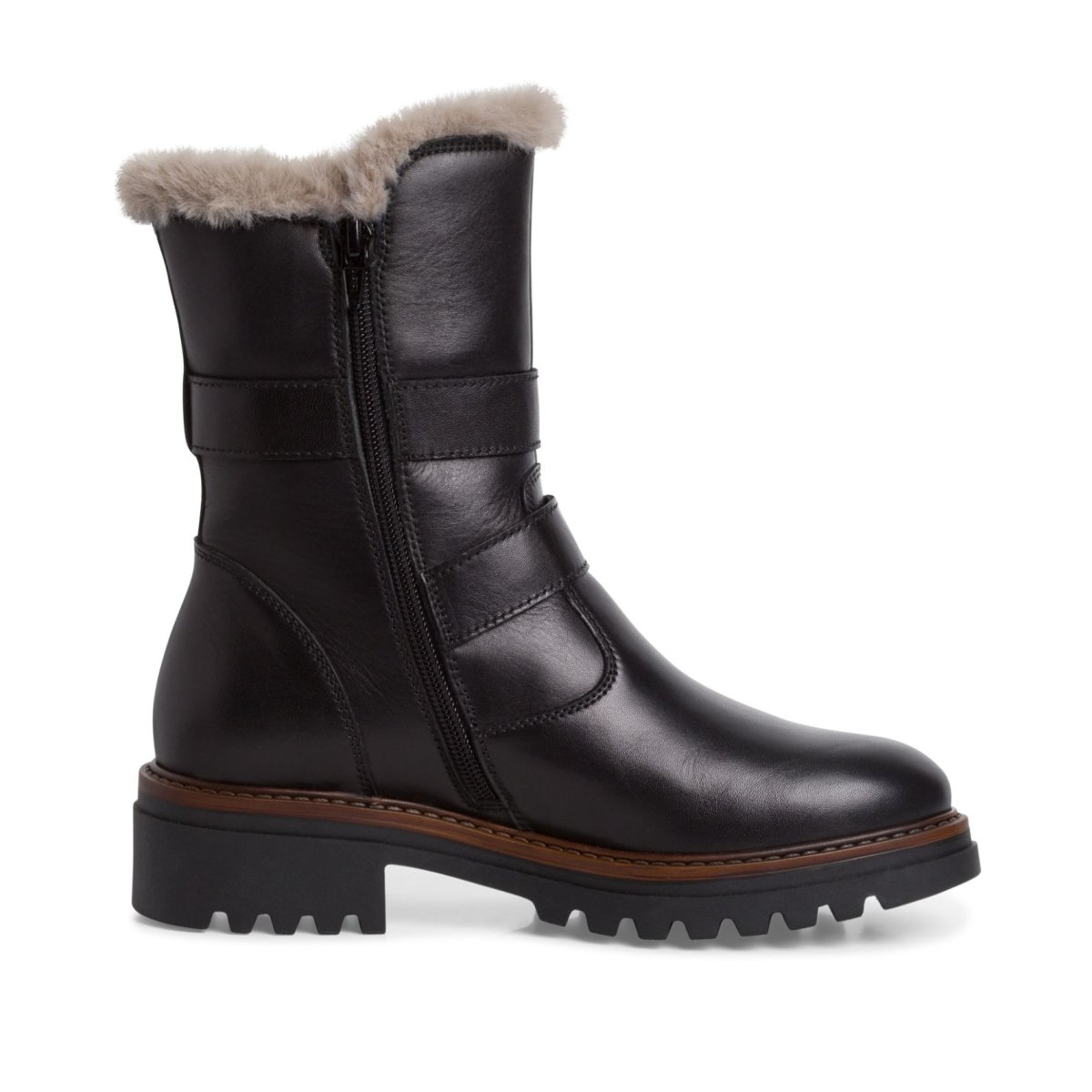 detail Dámská kožená kotníková obuv Tamaris 26482-29 001 černá