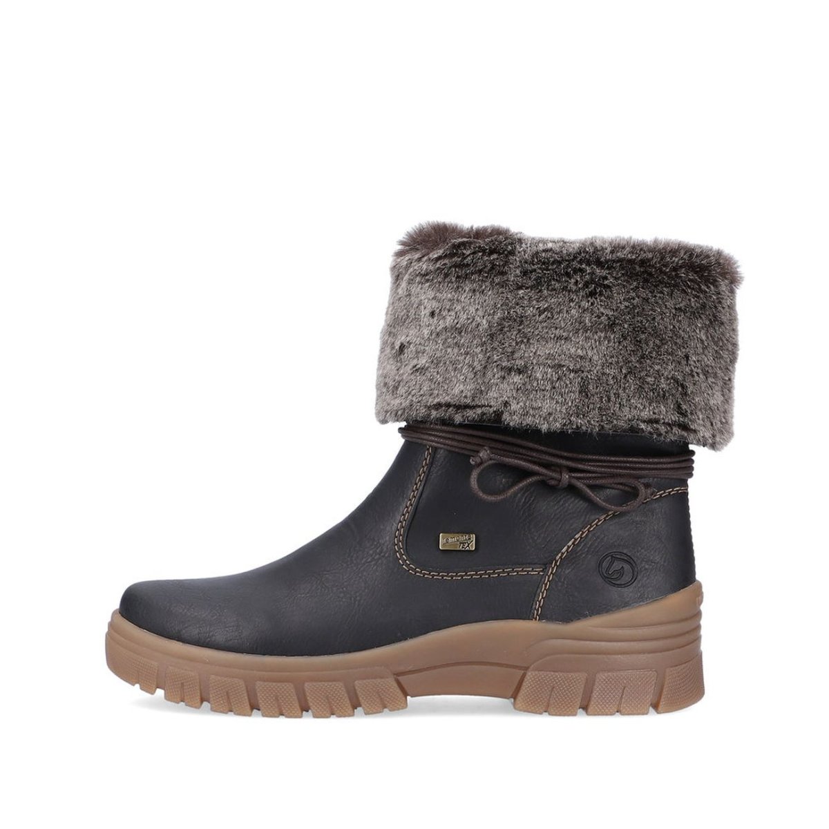 detail Dámská kotníková zimní obuv Remonte D0E70-01 černá