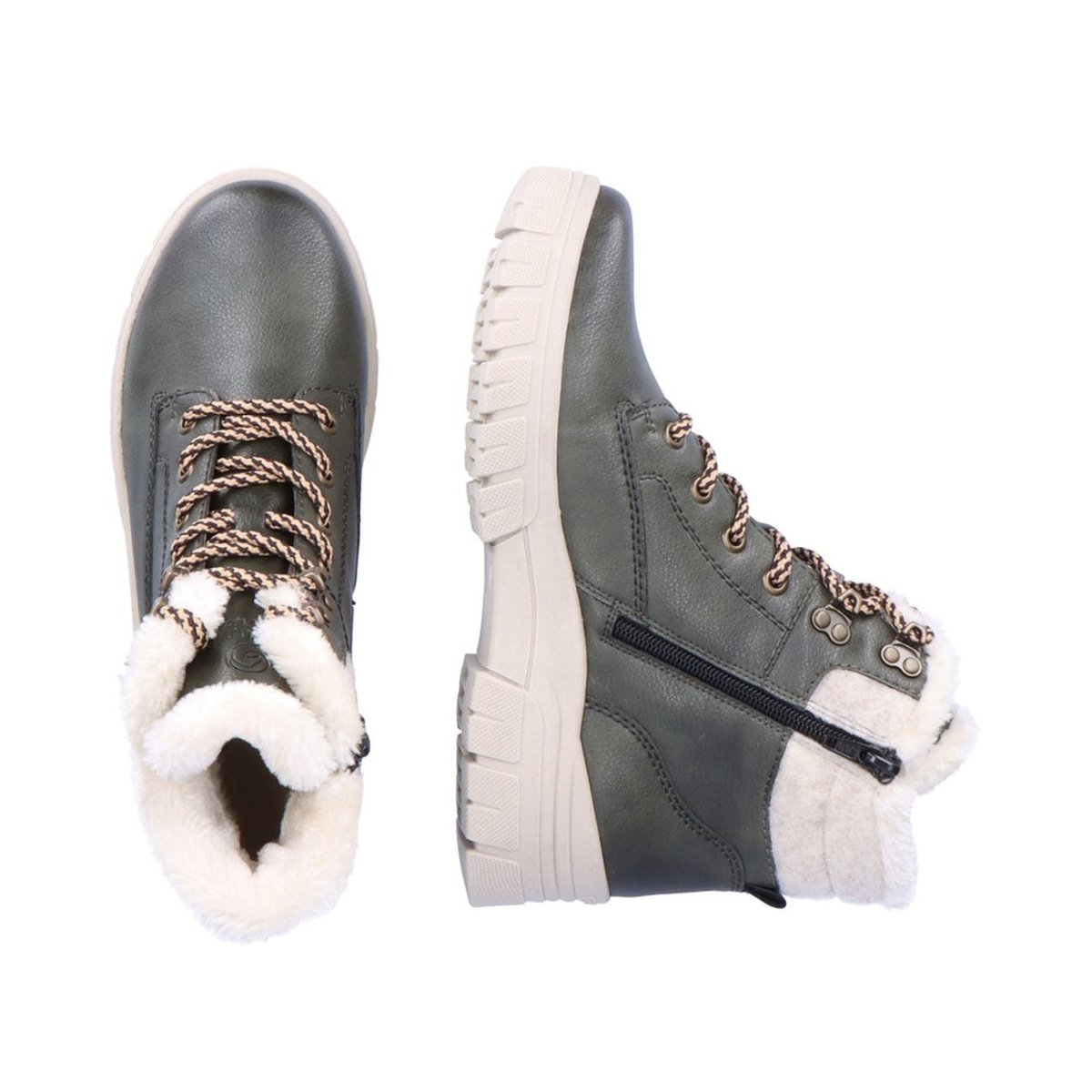 detail Dámská zimní kotníková obuv Remonte D0E71-52 zelená