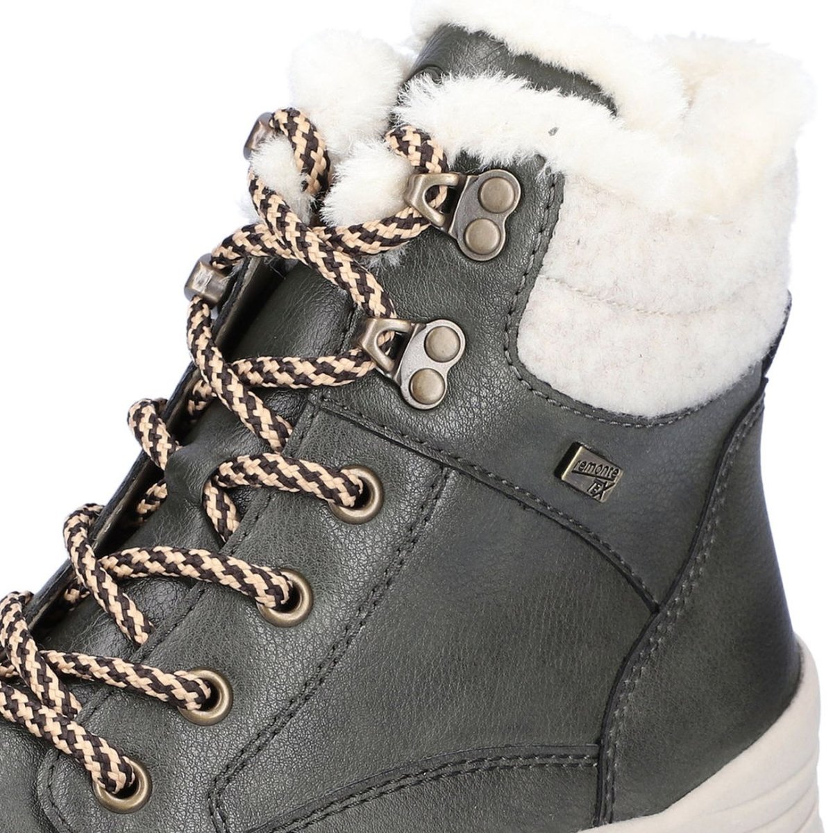 detail Dámská zimní kotníková obuv Remonte D0E71-52 zelená