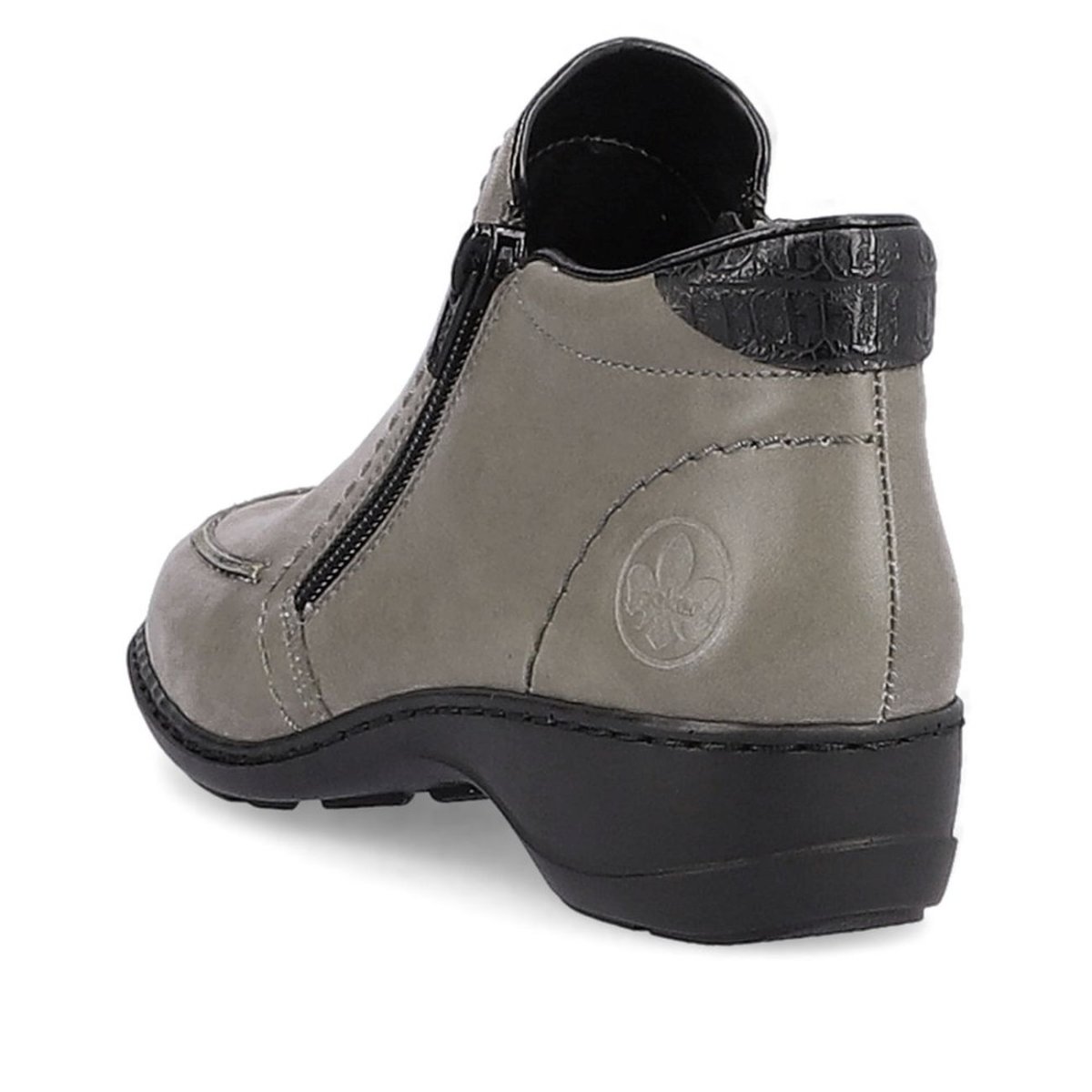 detail Dámská kožená kotníková obuv Rieker 58386-42 šedá