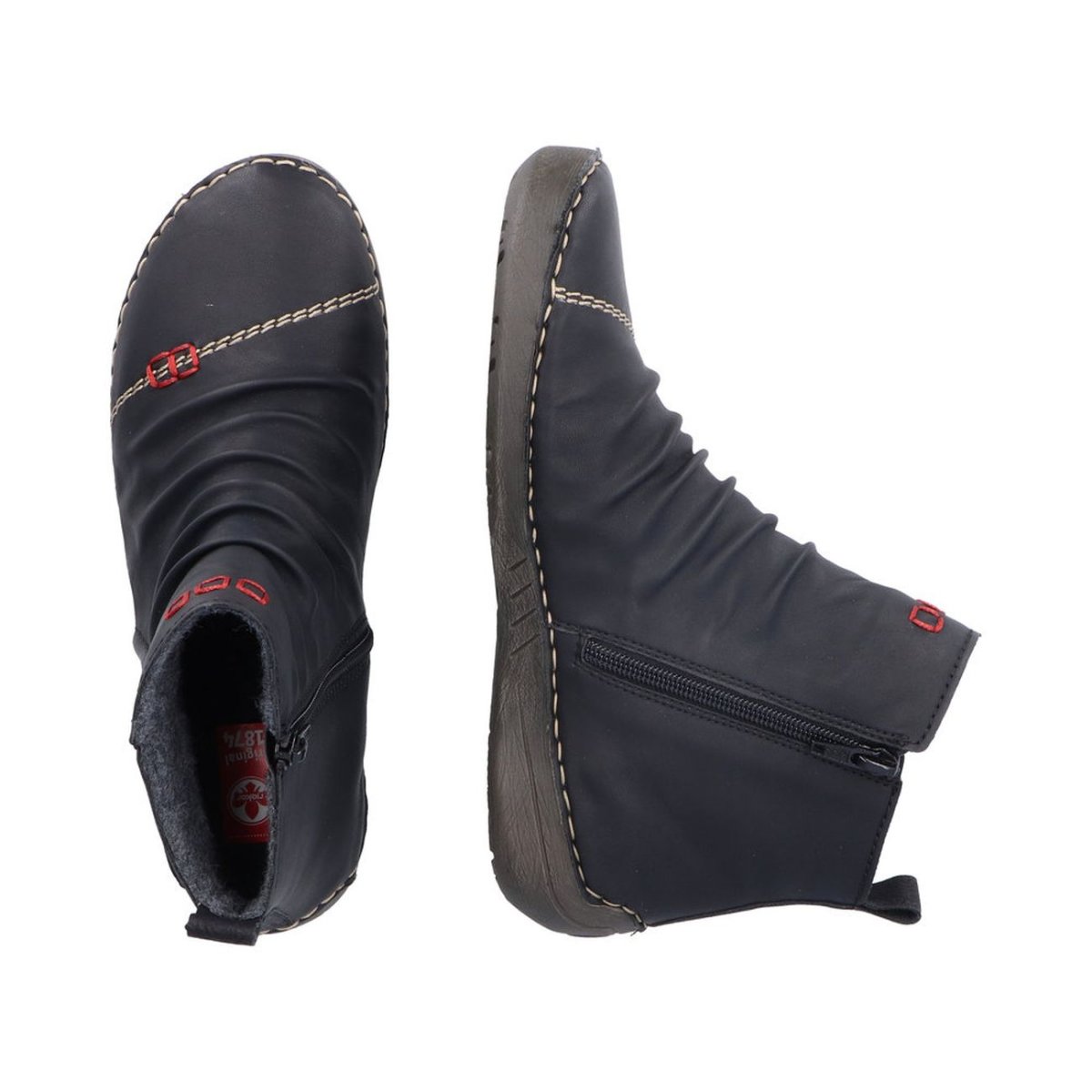 detail Dámská kotníková obuv Rieker 52583-00 černá