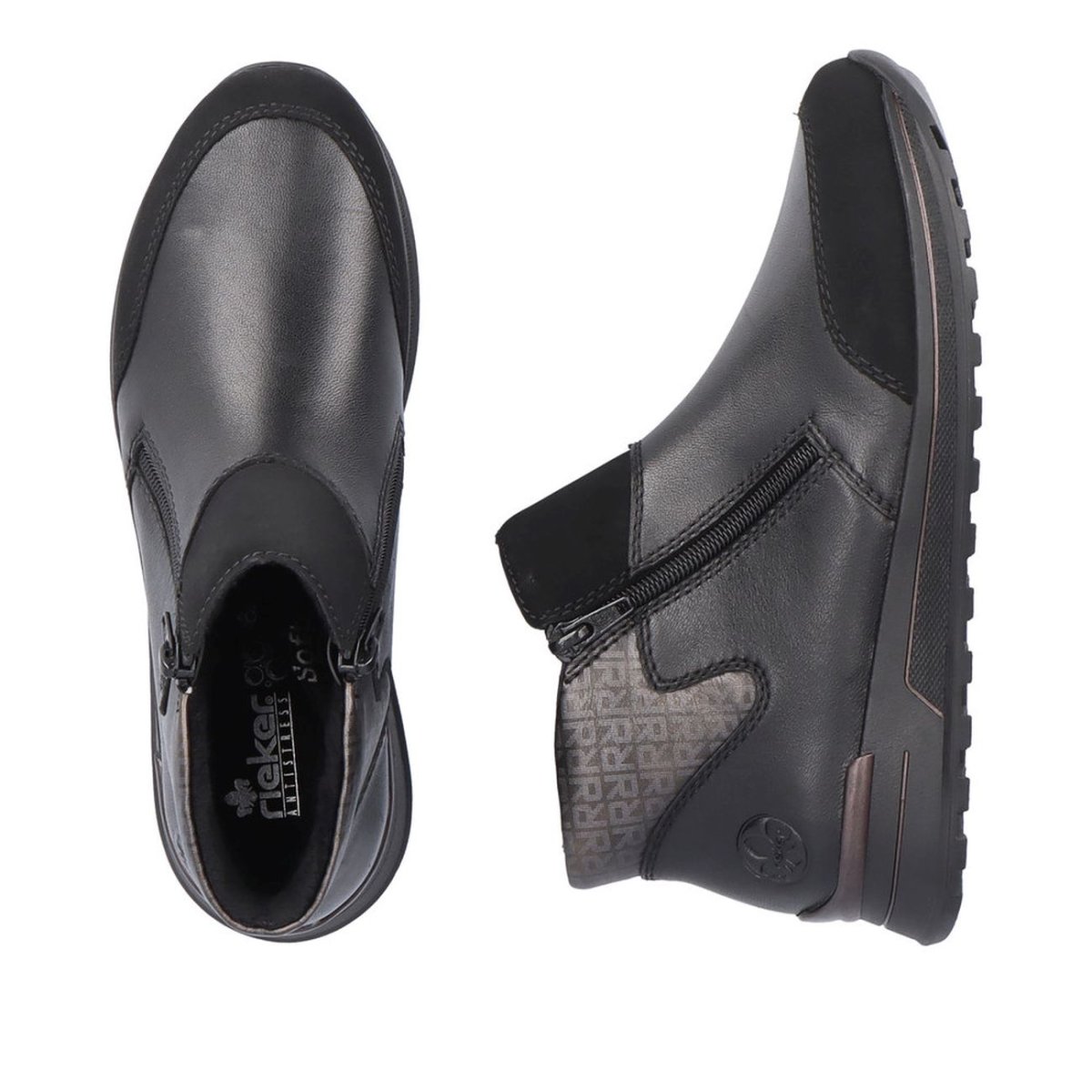 detail Dámská kotníková obuv Rieker N1452-00 černá