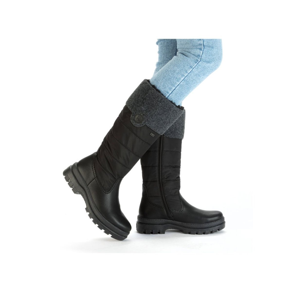 detail Dámské kozačky Rieker X9090-00 černá