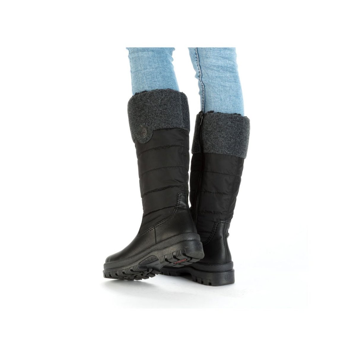 detail Dámské kozačky Rieker X9090-00 černá