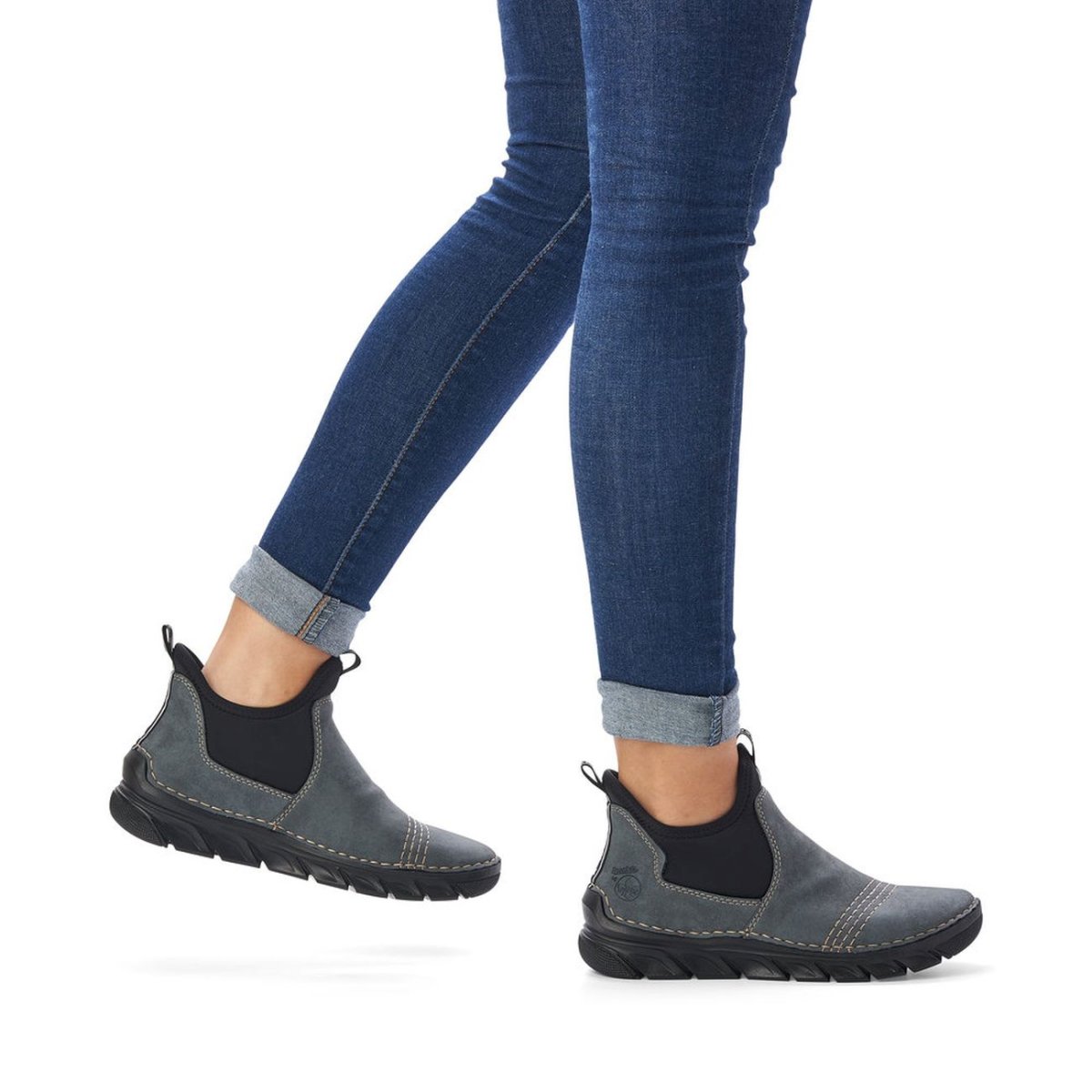 detail Dámská kotníková obuv Rieker 75064-14 modrá