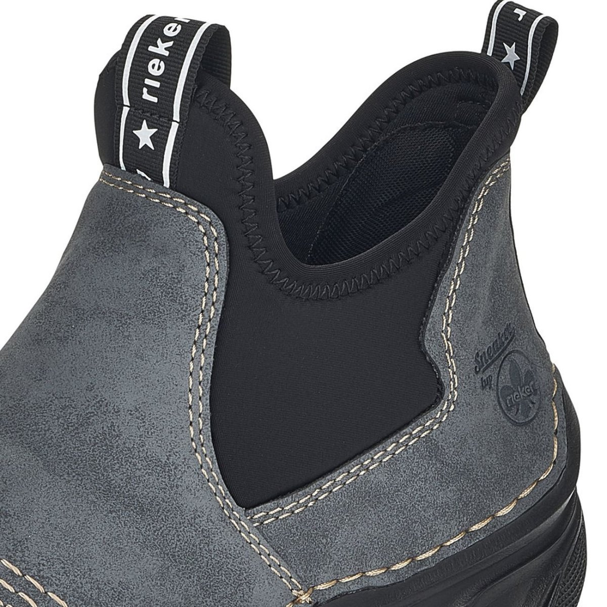 detail Dámská kotníková obuv Rieker 75064-14 modrá