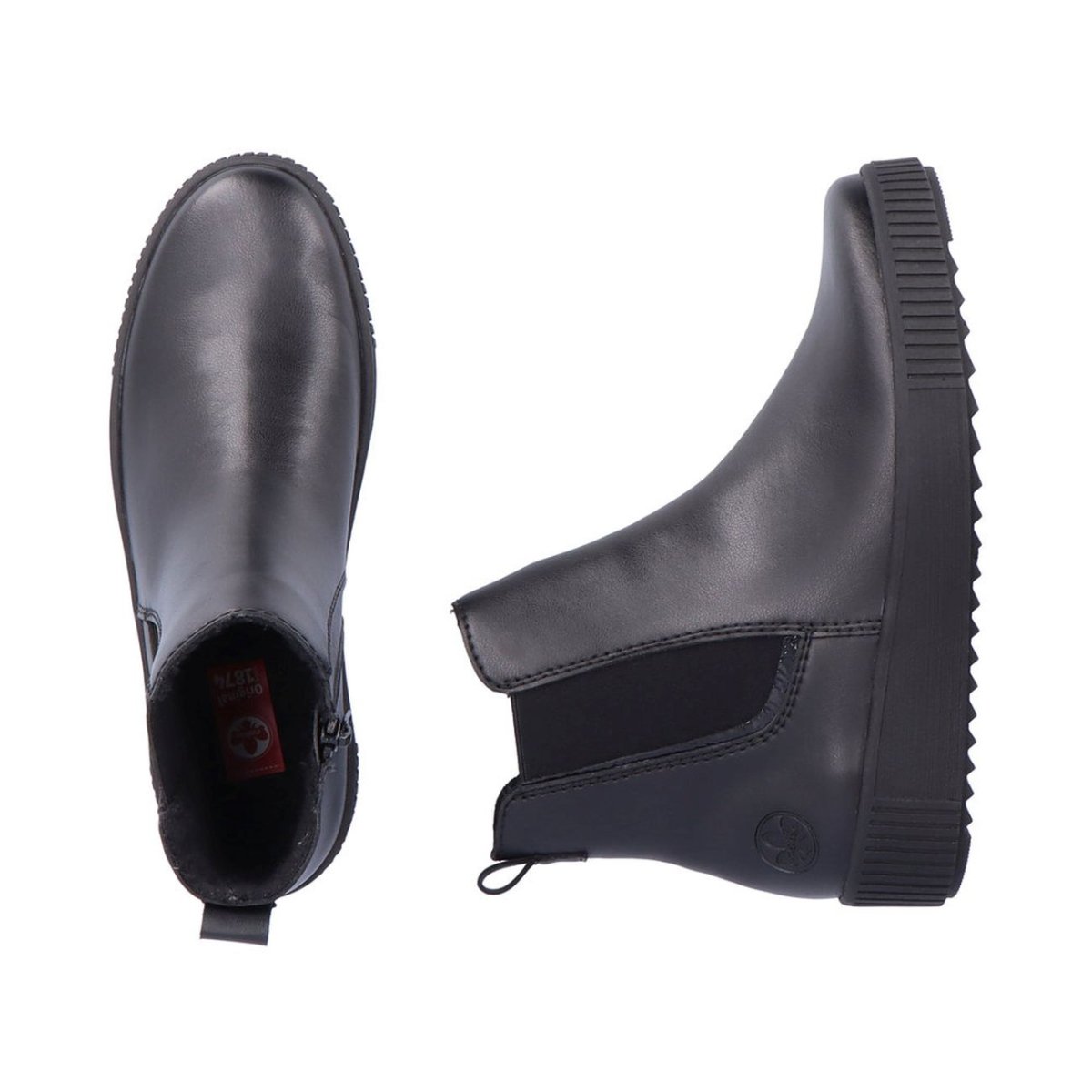 detail Dámské kožené kozačky Rieker Y6451-00 černá