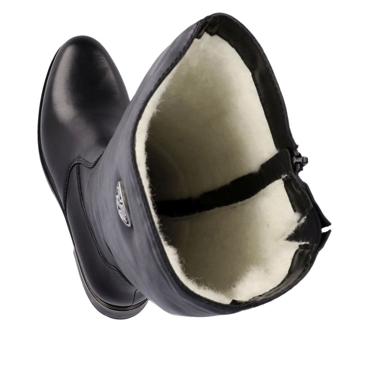 detail Dámské kožené kozačky Rieker Z5375-00 černá